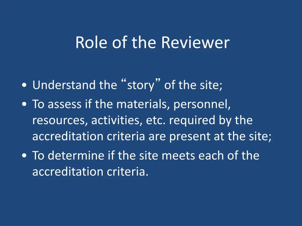 role of the reviewer 1