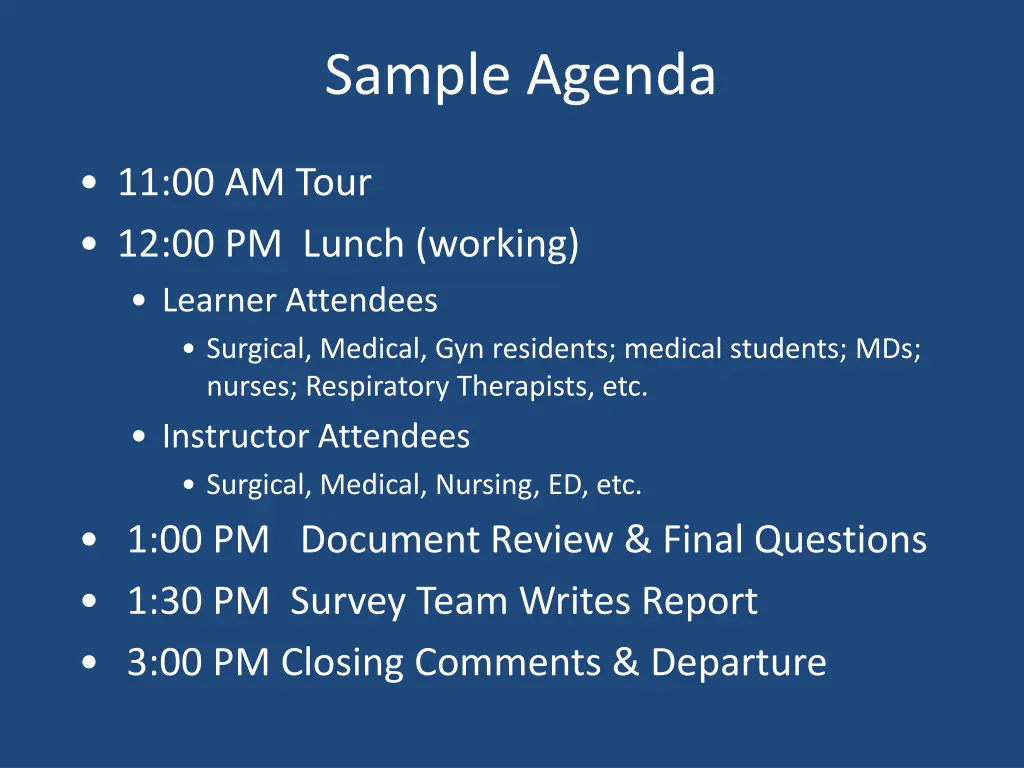 sample agenda 1