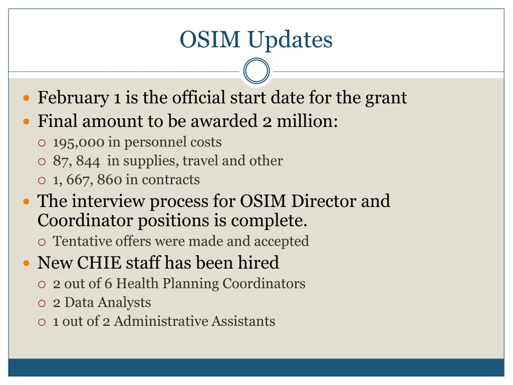 osim updates