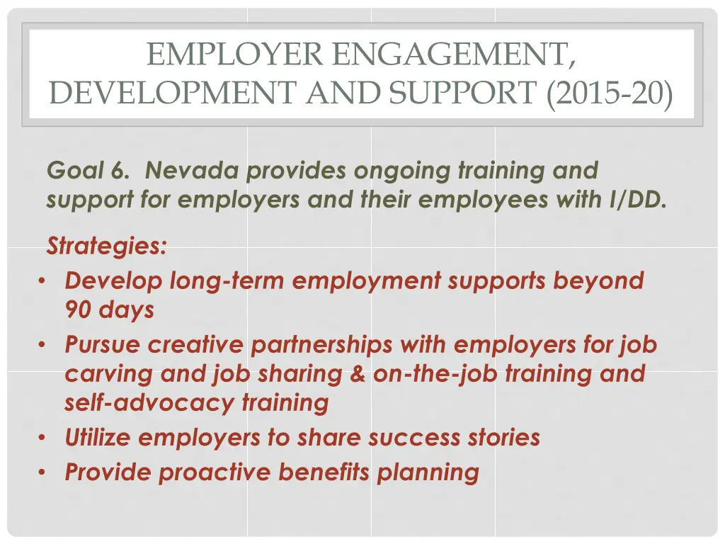 employer engagement development and support 2015