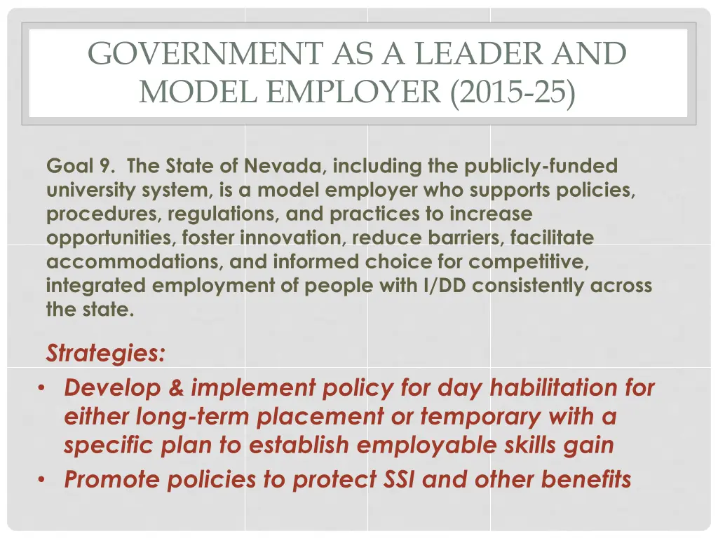 government as a leader and model employer 2015 25 1