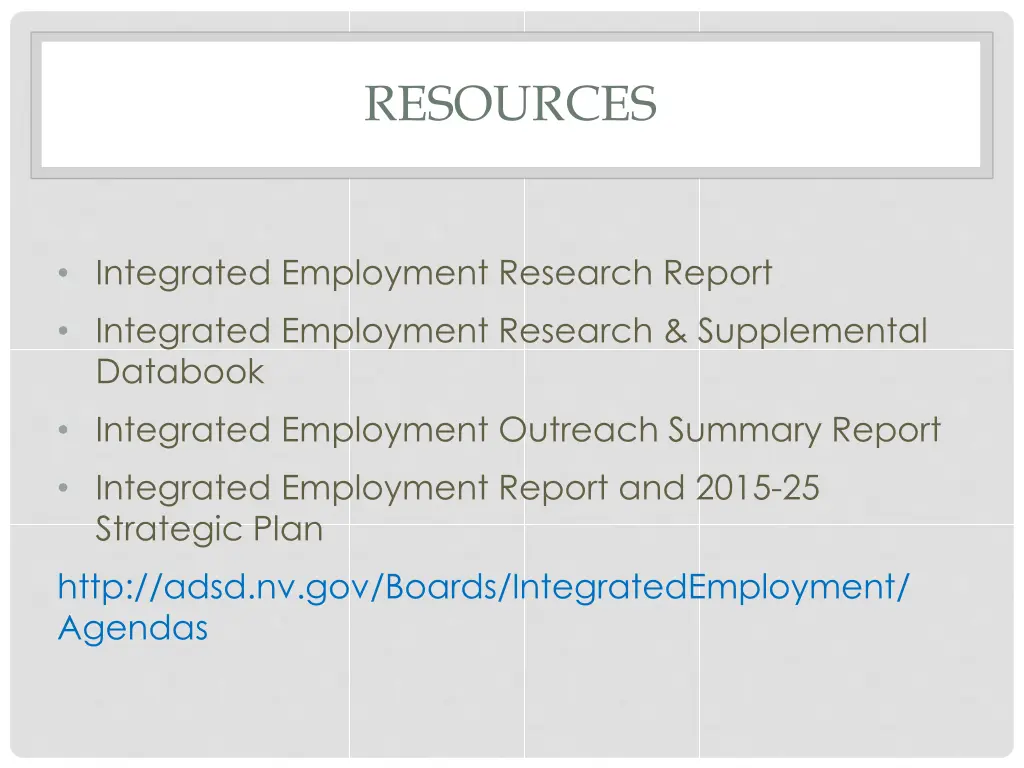 resources