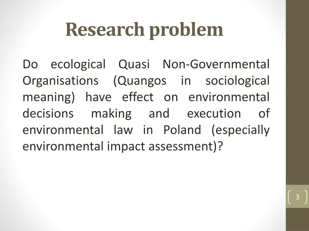 research problem