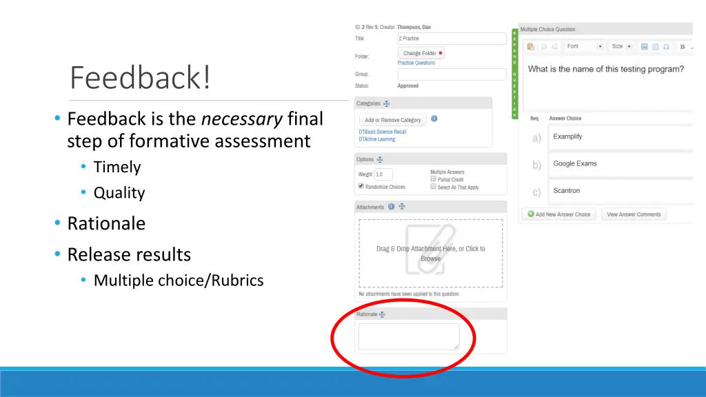 feedback feedback is the necessary final step