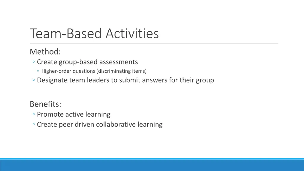 team based activities