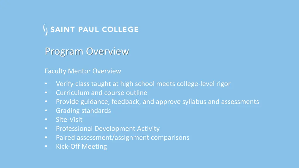 program overview 3