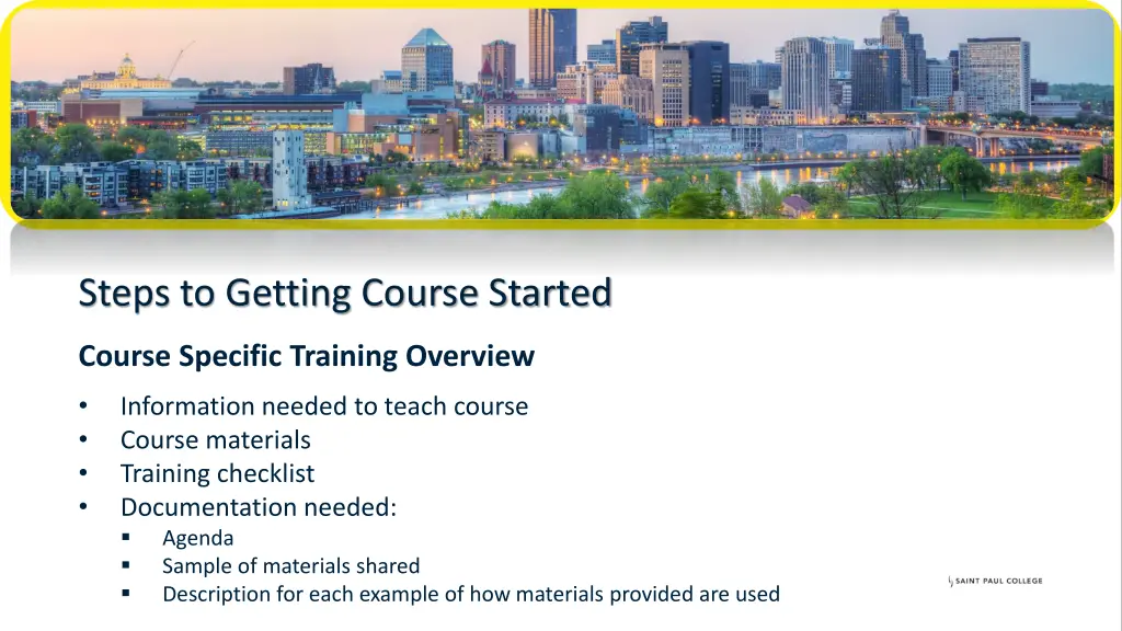 steps to getting course started
