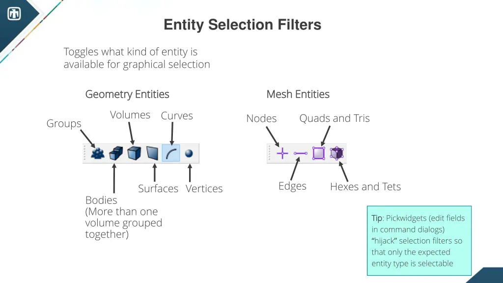entity selection filters