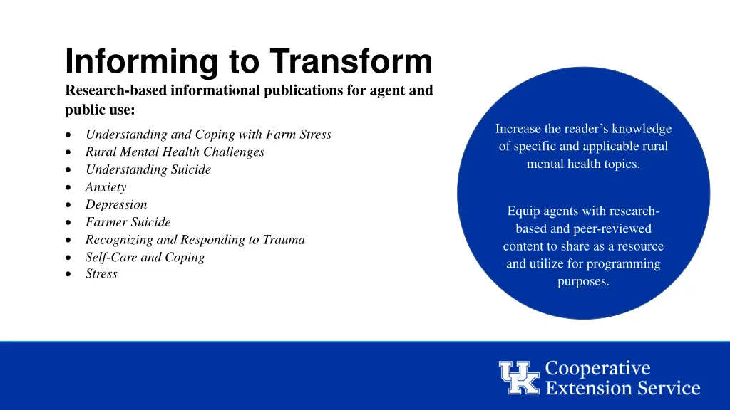 informing to transform research based