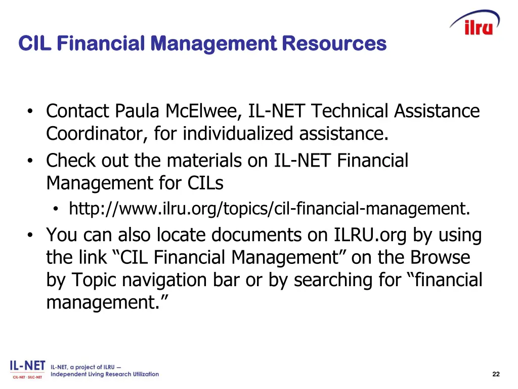 cil financial management resources cil financial