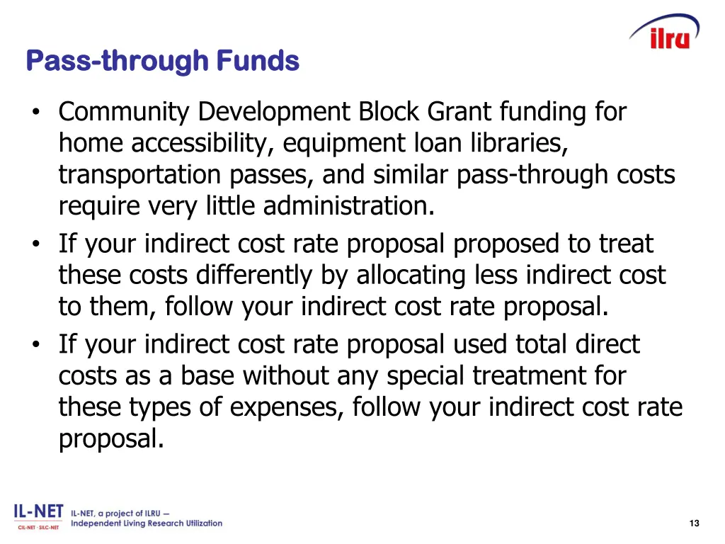 pass pass through funds through funds