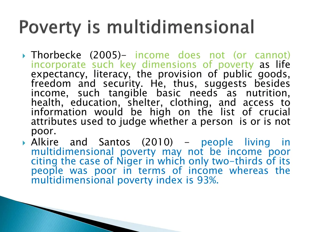 thorbecke 2005 income does not or cannot