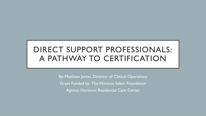 direct support professionals a pathway