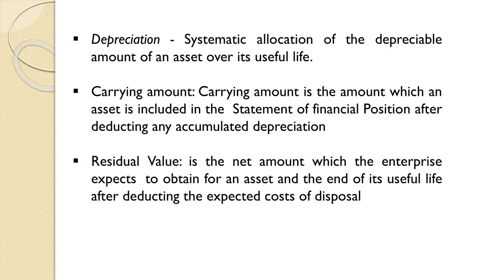 depreciation systematic allocation