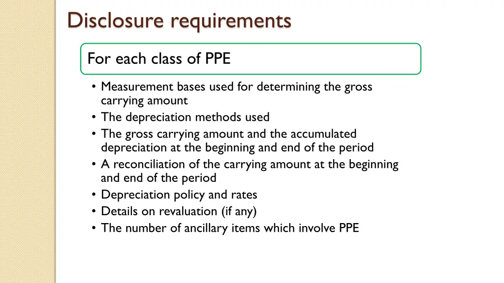 disclosure requirements
