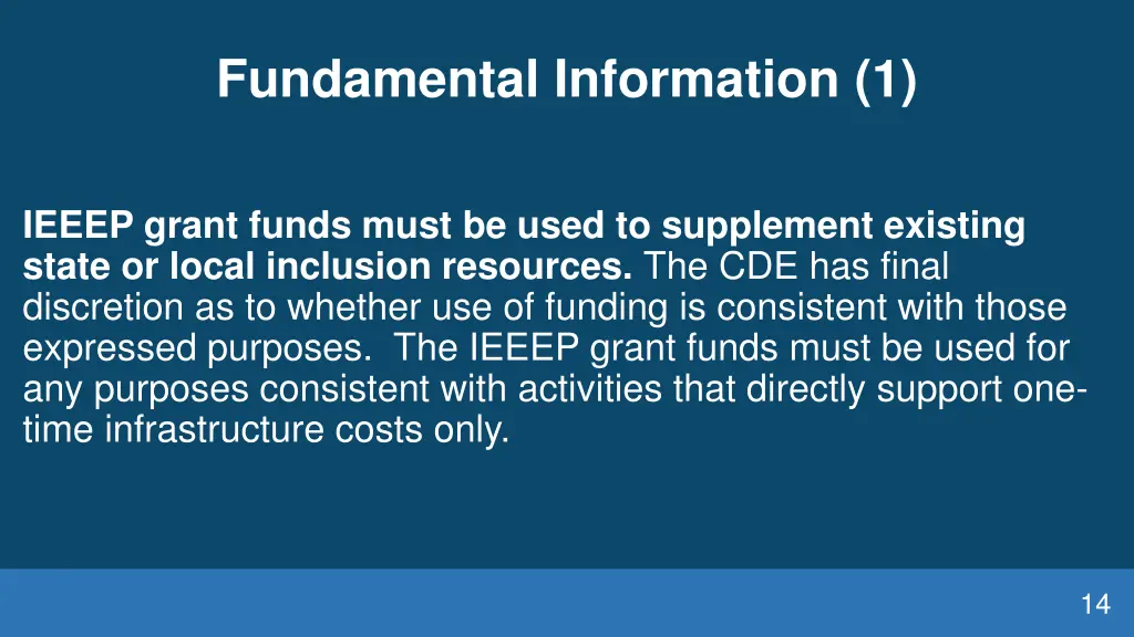 fundamental information 1