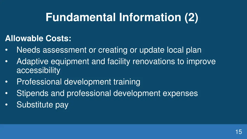 fundamental information 2