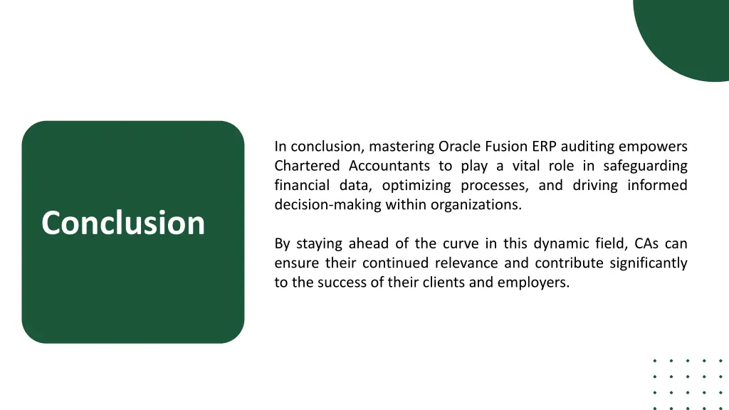 in conclusion mastering oracle fusion