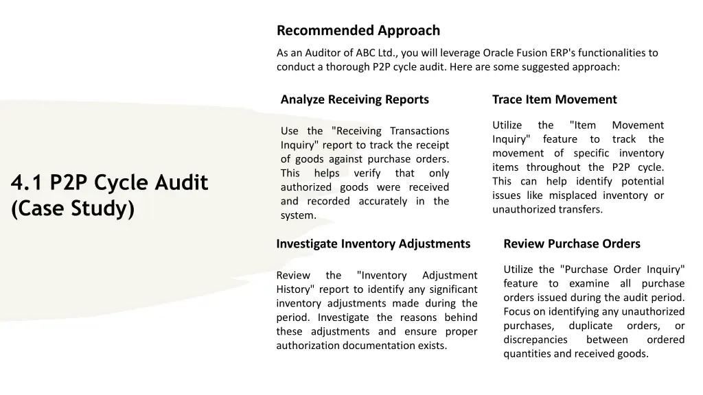 recommended approach