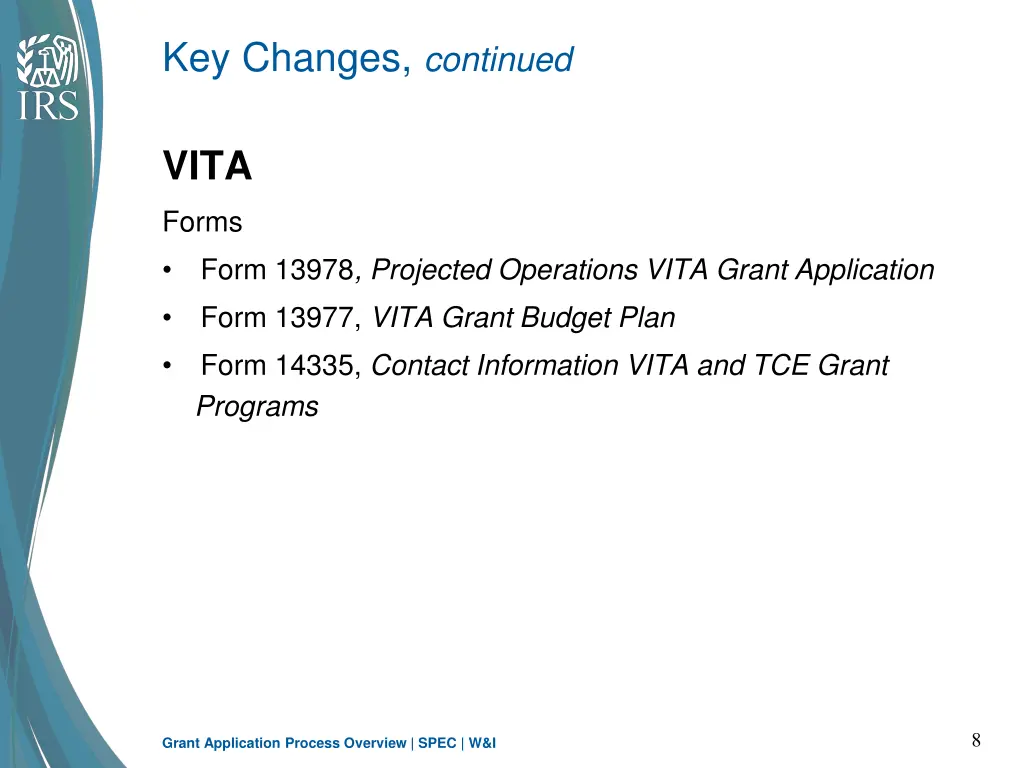 key changes continued
