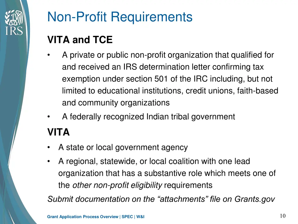 non profit requirements