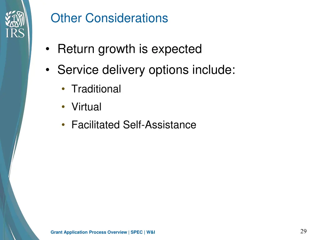 other considerations