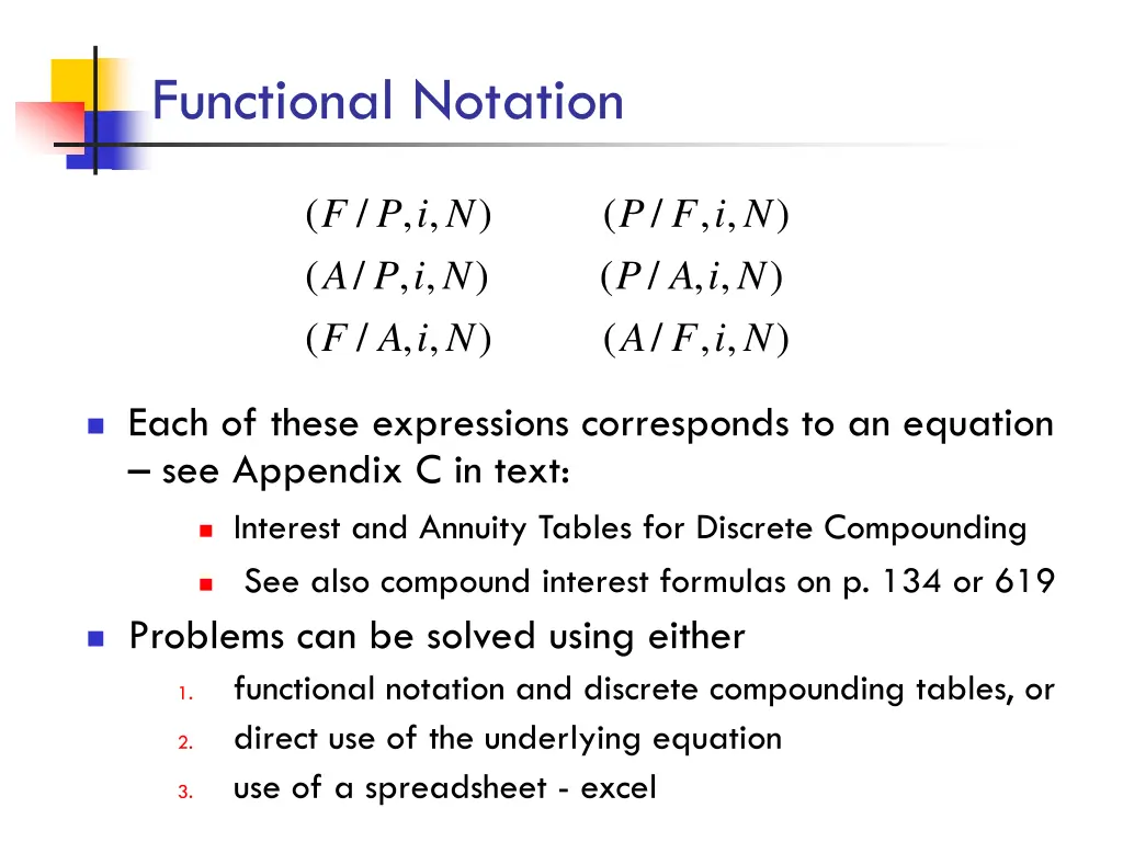 functional notation