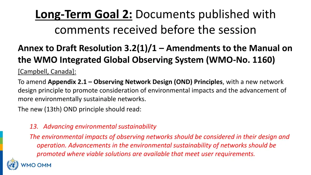 long term goal 2 documents published with 1