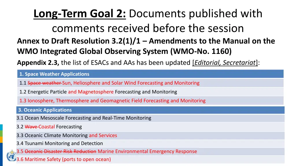 long term goal 2 documents published with 2