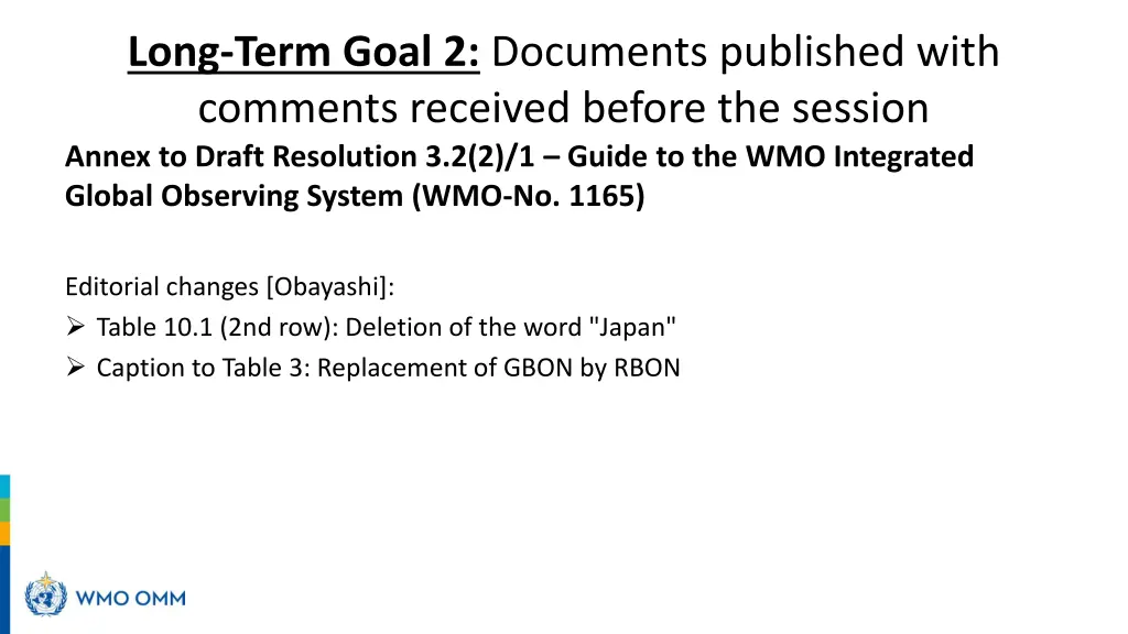 long term goal 2 documents published with 4