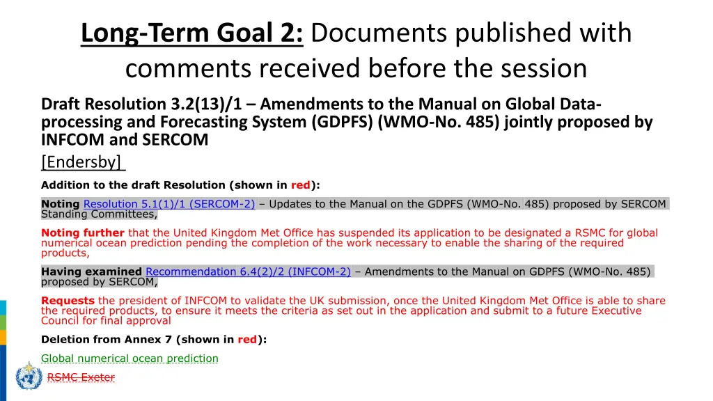 long term goal 2 documents published with 5