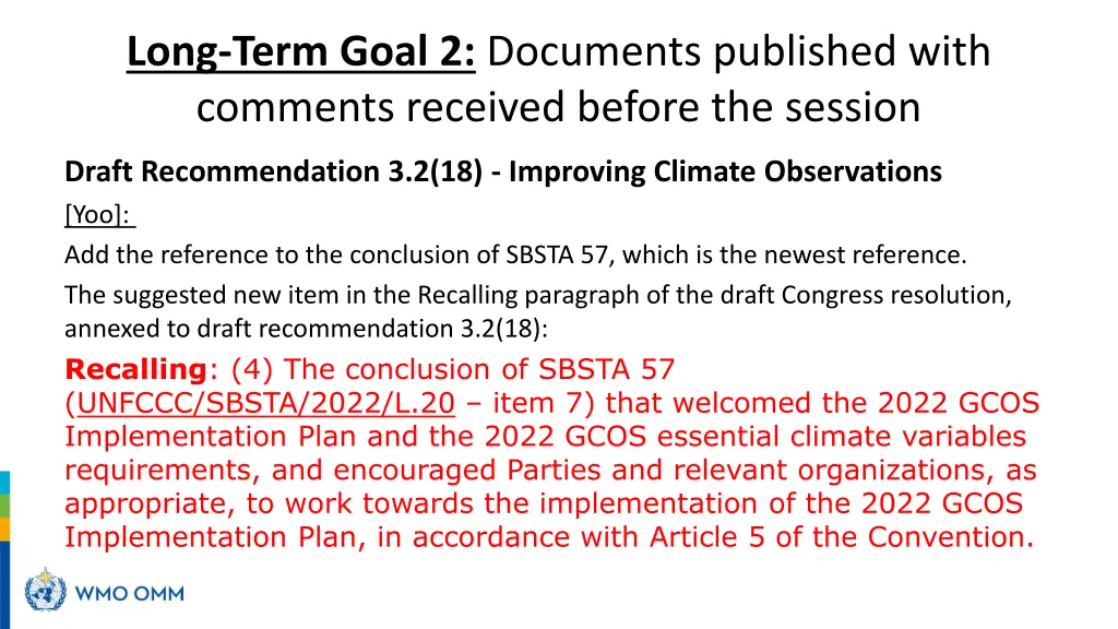 long term goal 2 documents published with 6