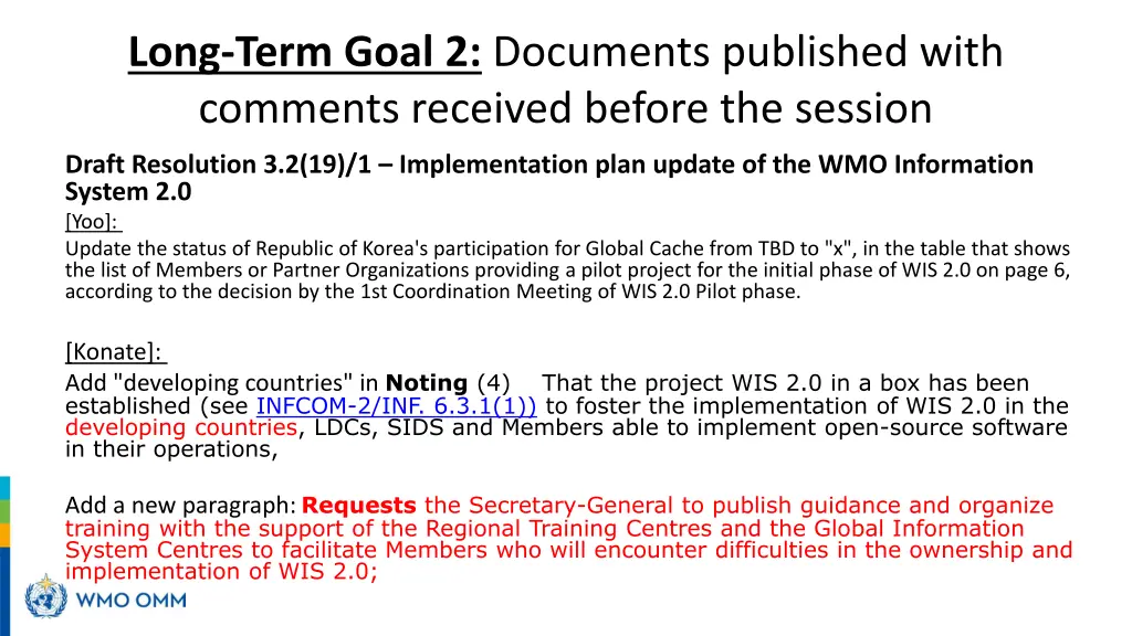 long term goal 2 documents published with 7