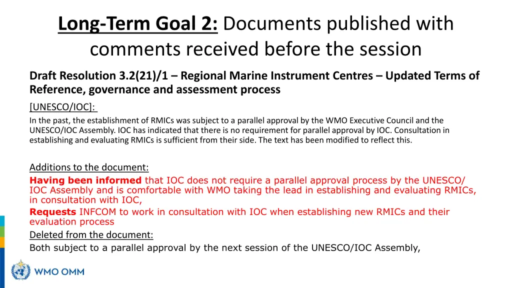 long term goal 2 documents published with 8