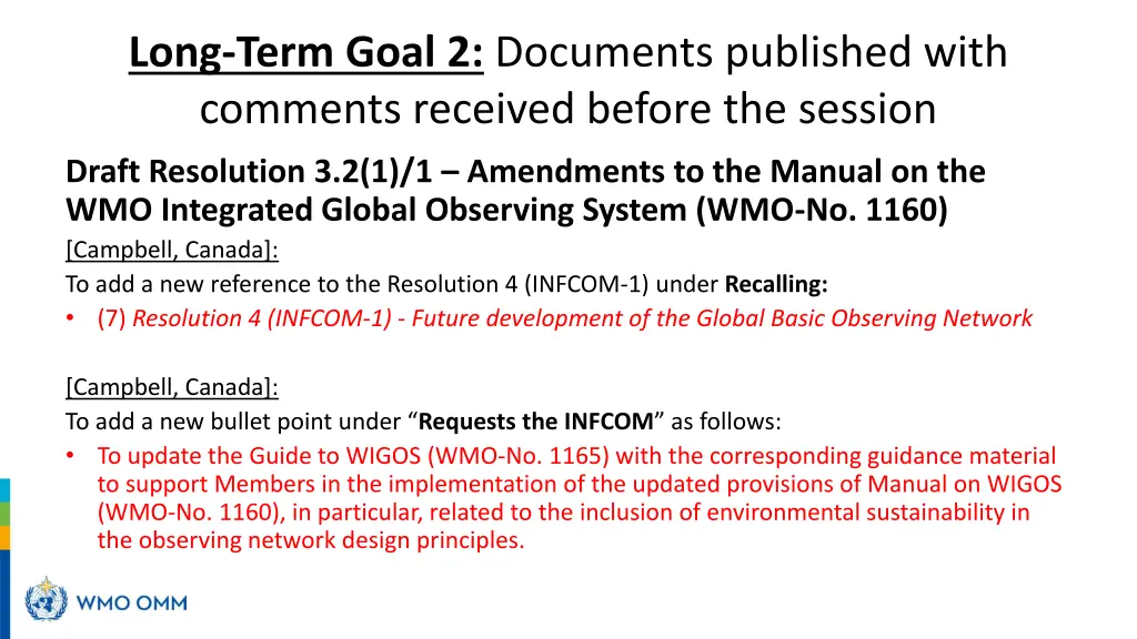 long term goal 2 documents published with