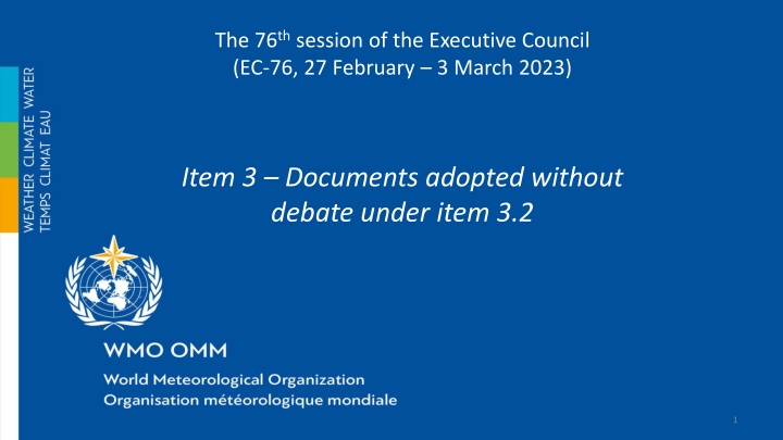 the 76 th session of the executive council