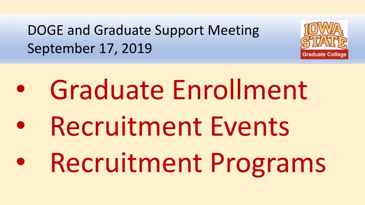 doge and graduate support meeting september