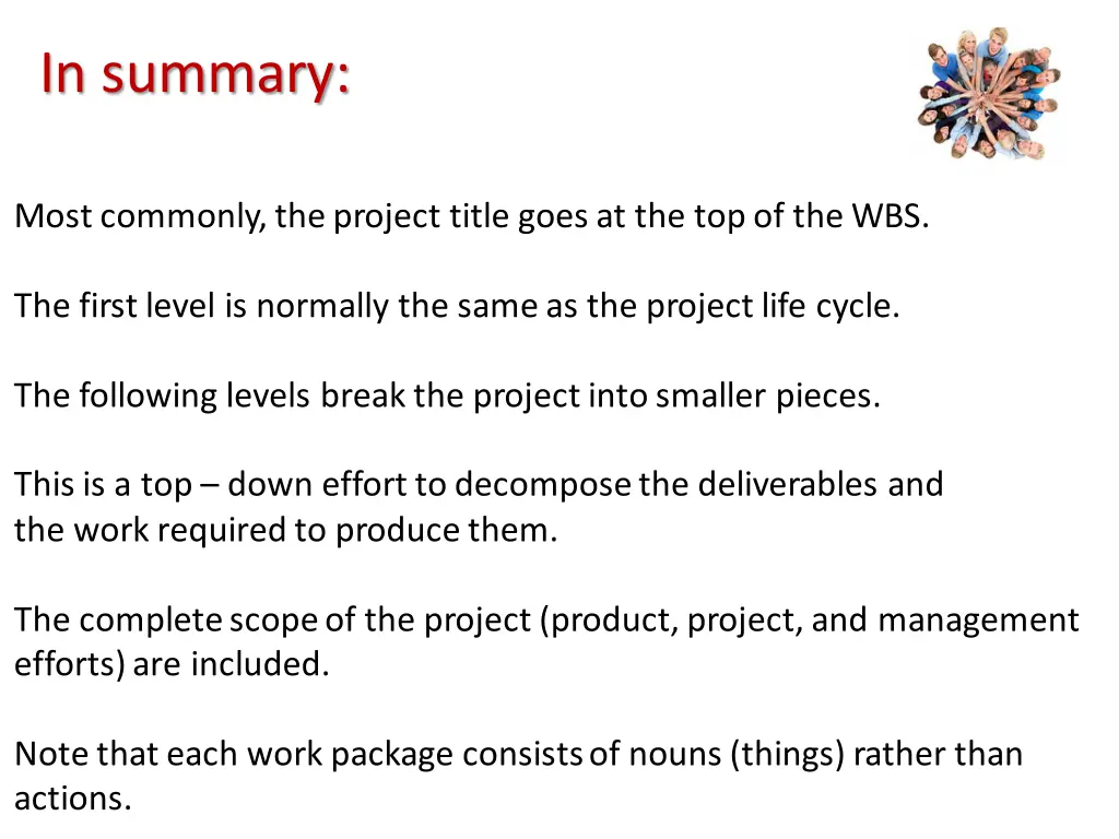 in summary