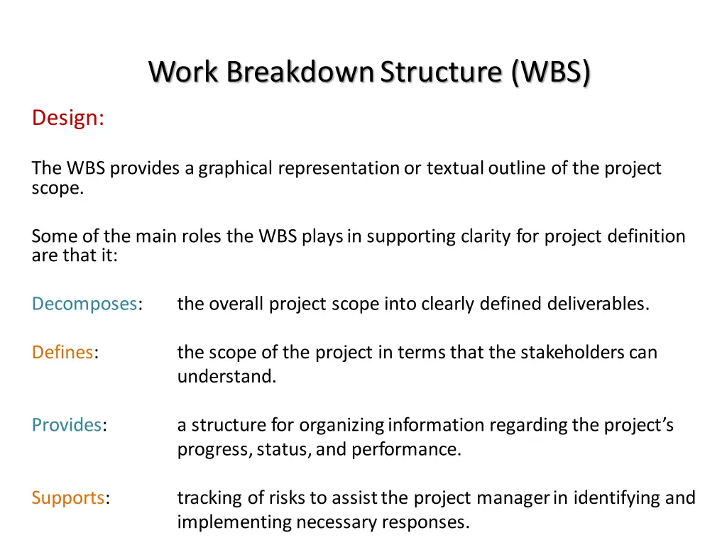 work breakdown structure wbs 1