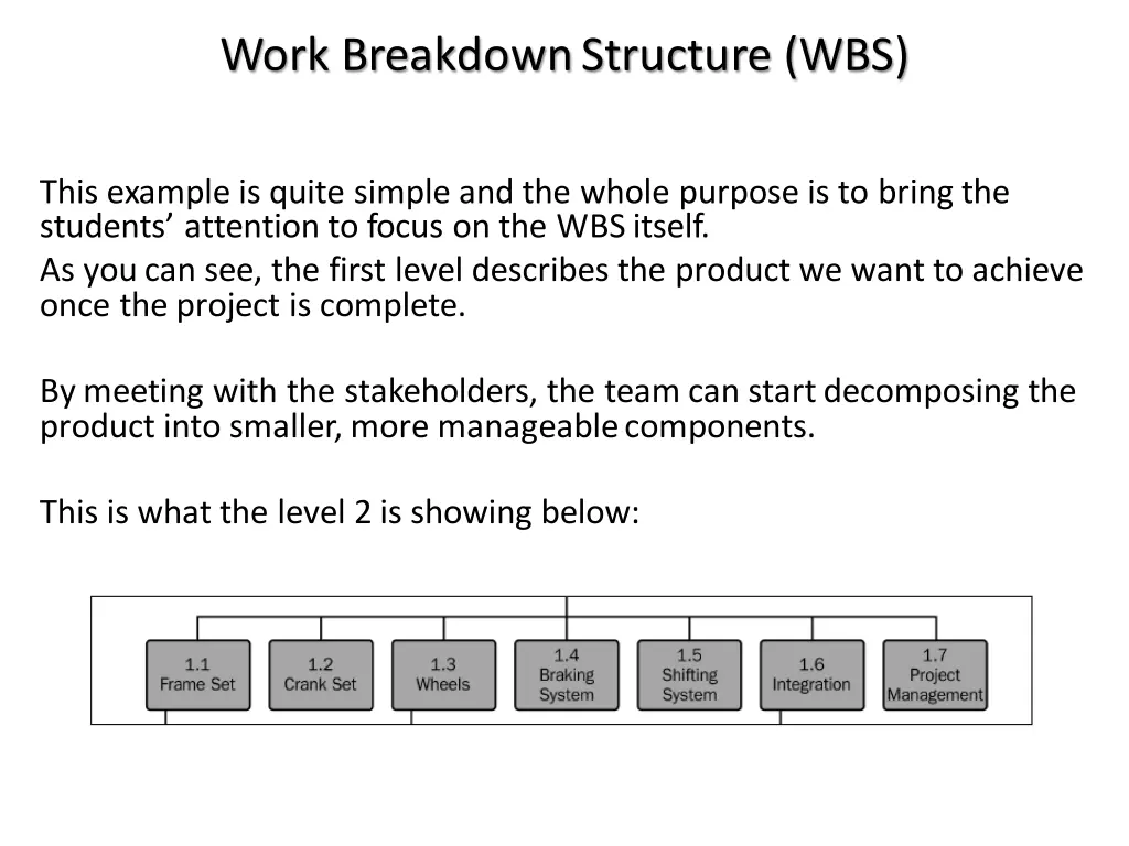 work breakdown structure wbs 5