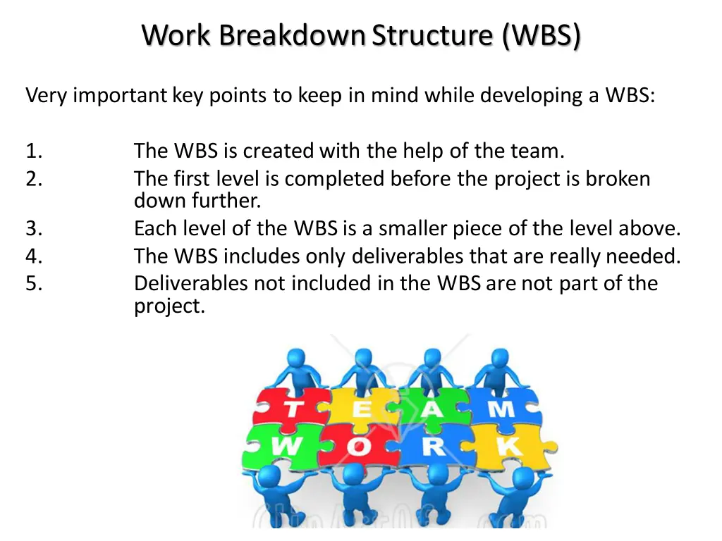 work breakdown structure wbs 8