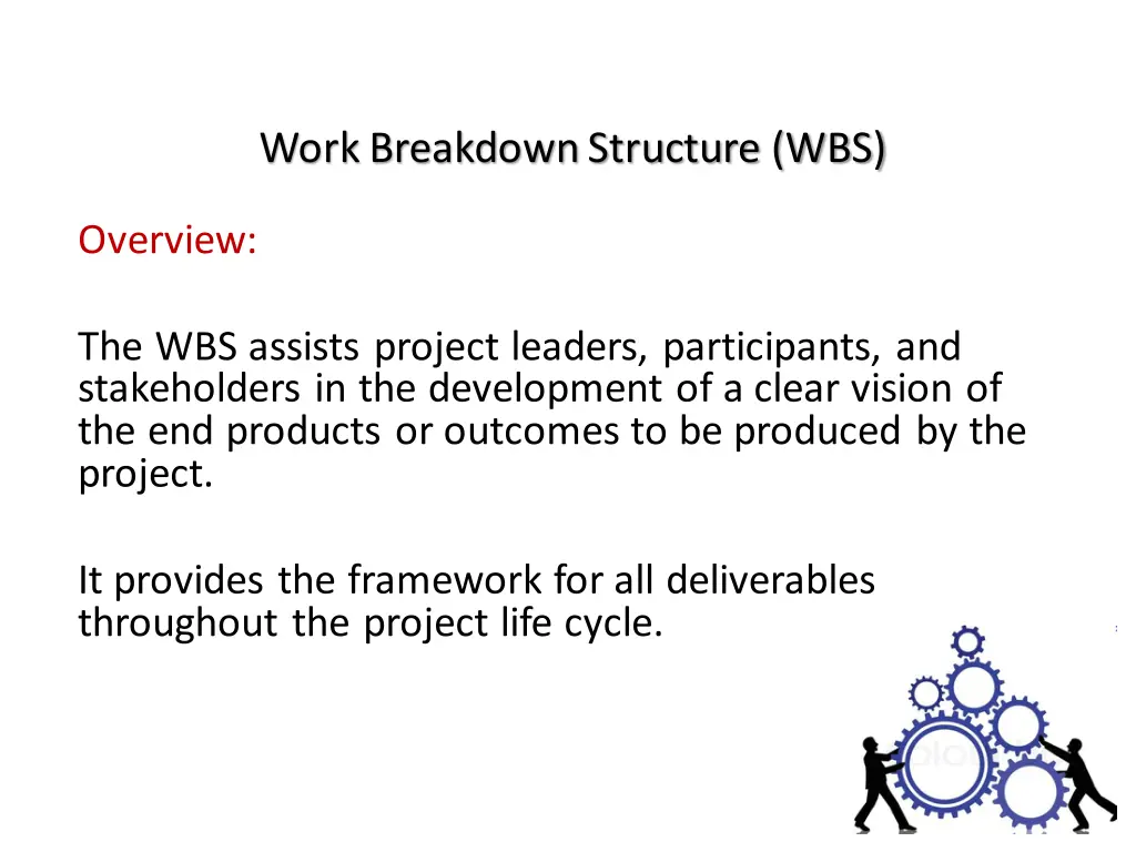 work breakdown structure wbs