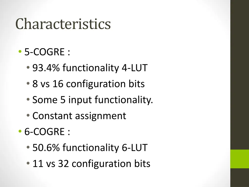 characteristics