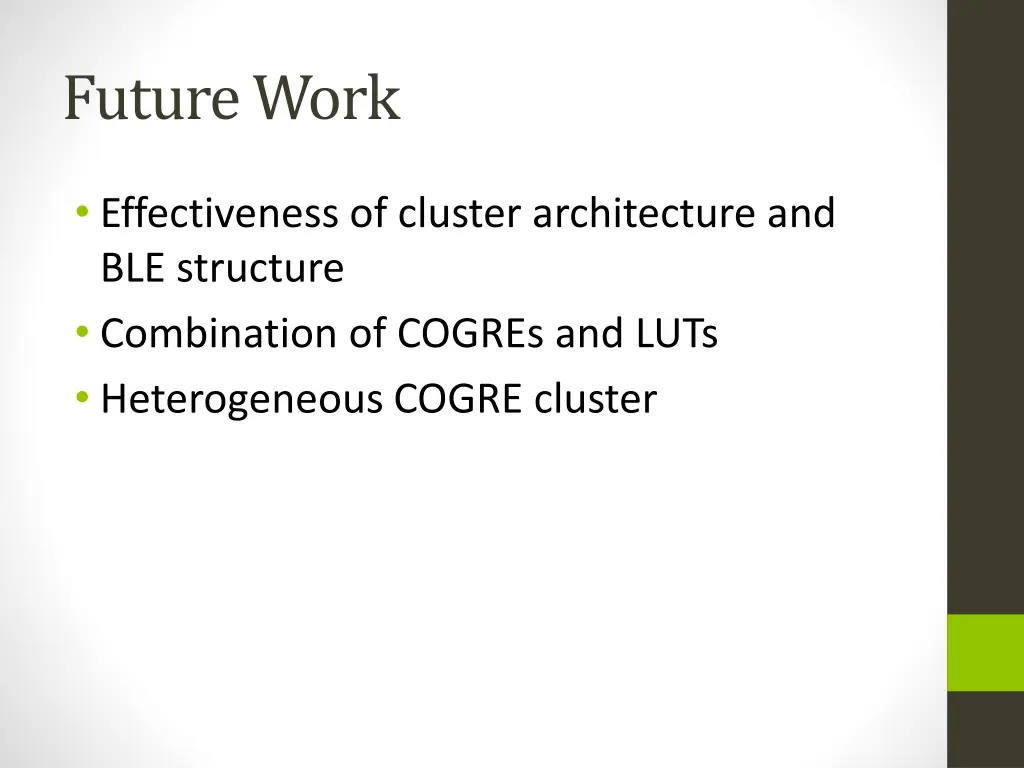 future work