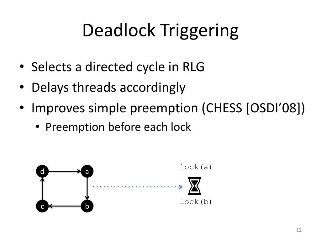 deadlock triggering