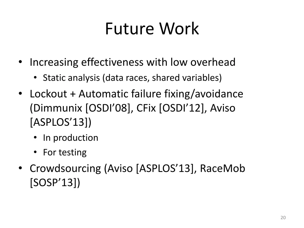 future work
