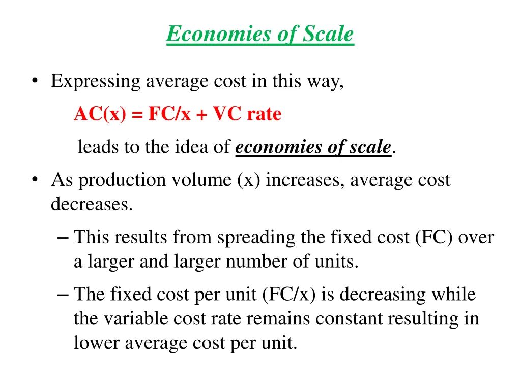 economies of scale