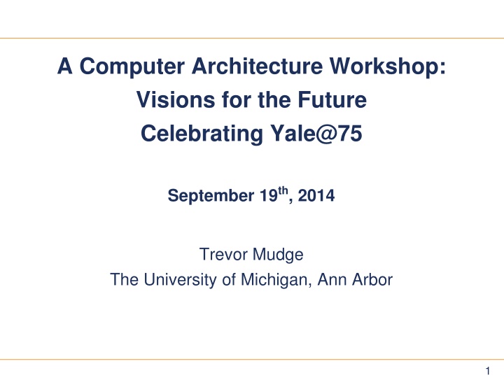 a computer architecture workshop visions