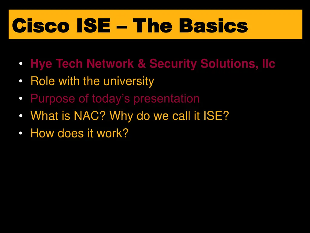 cisco ise cisco ise the basics