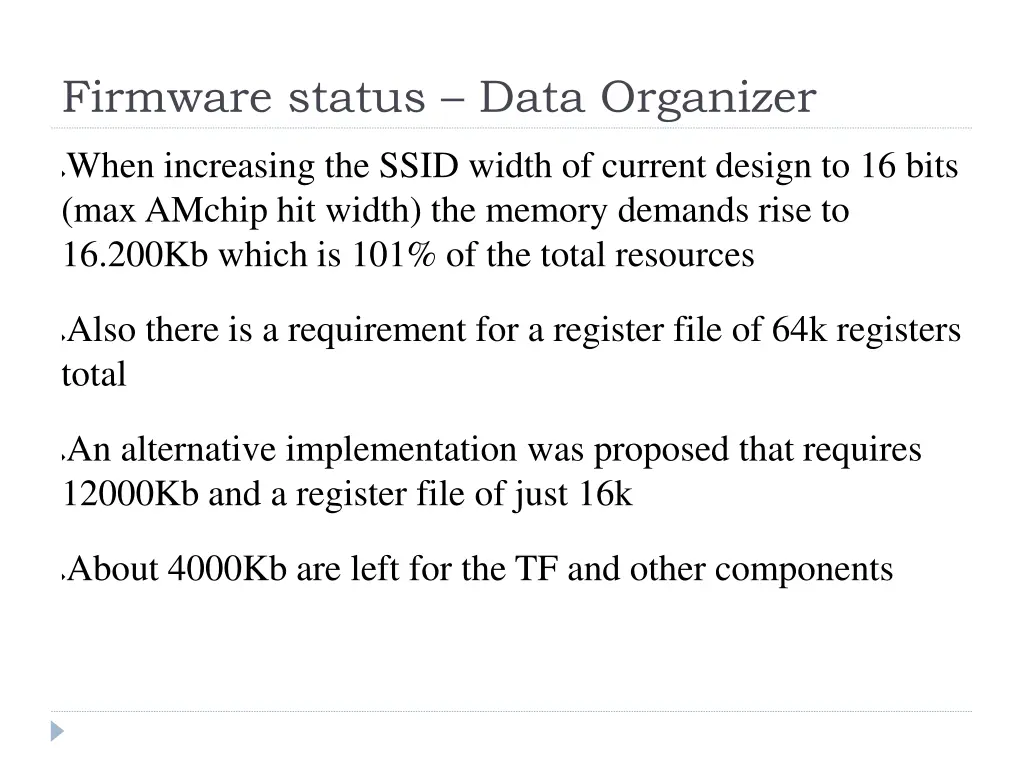 firmware status data organizer 1